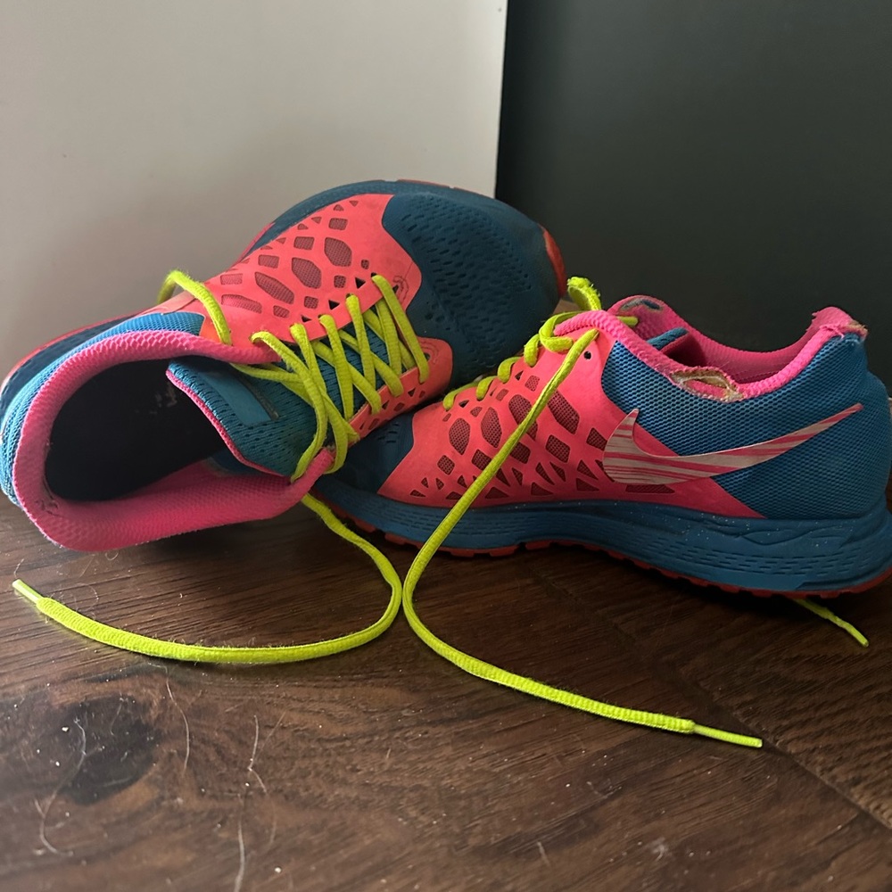 Nike Vibrant Pink and Teal Sneakers